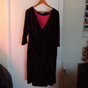 Dress with 3/4 sleeves and pink tank